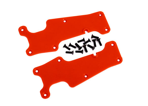 9633R TRAXXAS SUSPENSION ARM COVERS RED FRONT (L&R)