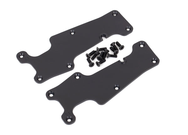 9633 TRAXXAS SUSPENSION ARM COVERS BLACK FRONT (L&R)