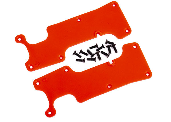 9634R TRAXXAS SUSPENSION ARM COVERS RED REAR (L&R)