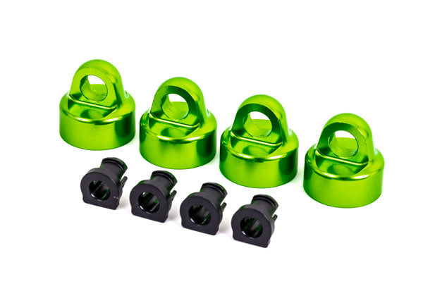 9664G TRAXXAS SHOCK CAPS ALUM (GREEN-ANOD) GT-MAXX SHOCKS (4)(FOR SLEDGE)