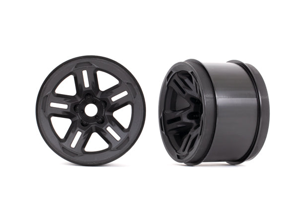 9671 TRAXXAS WHEELS 3.8 (BLACK) (2) (17MM SPLINED)