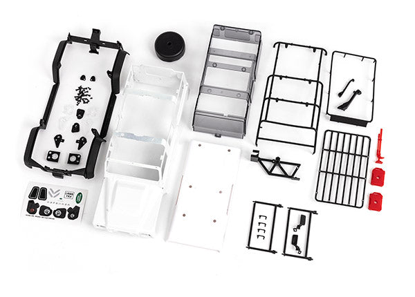 9712 TRAXXAS BODY LAND ROVER DEFENDER COMPLETE (UNASSEMBLED) (WHITE REQUIRES PAINTING)