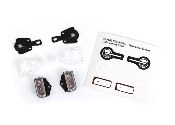 9718 TRAXXAS LED LENSES BODY FRONT & REAR (COMPLETE SET) (FITS #9711 BODY)