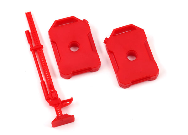 9721 TRAXXAS FUEL CANISTERS (L&R)/ JACK (RED) (FITS #9712 BODY)