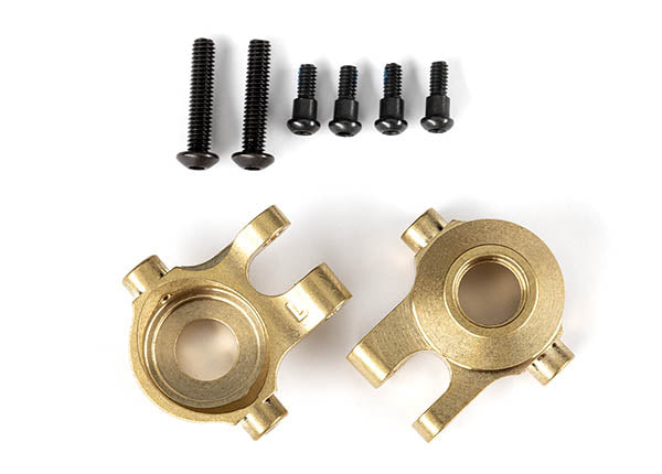 9737 TRAXXAS STEERING BLOCKS, BRASS (L&R)