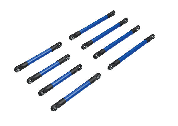 9749-BLUE TRAXXAS SUSP LINK SET F&R ALUM BLUE