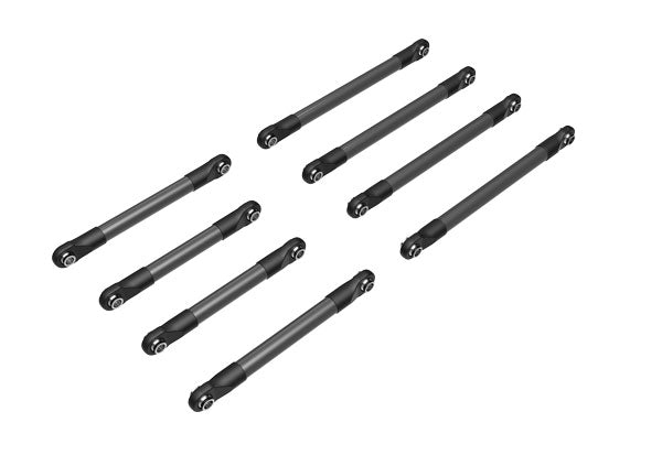 9749-GRAY TRAXXAS SUSP LINK SET F&R ALM DRK TITAN