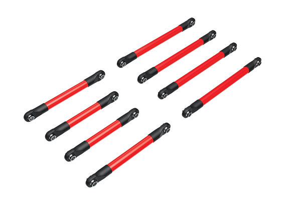 9749-RED TRAXXAS SUSP LINK SET F&R ALUM RED