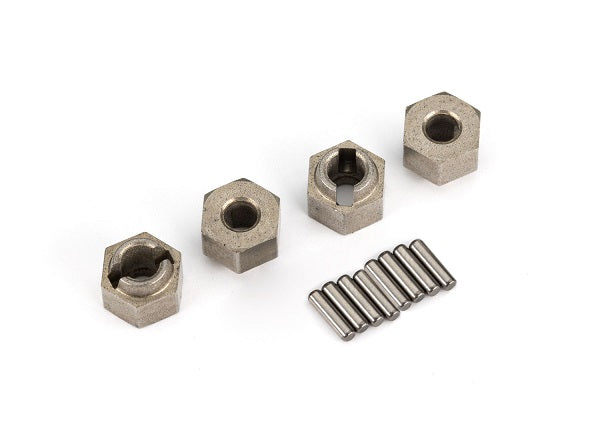 9750A TRAXXAS WHEEL HUBS 7MM HEX (STEEL) (4)/ AXLE PINS (8)