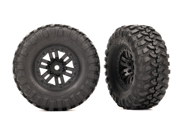 9773 TRAXXAS T&W ASSEM (BLK 1.0 WHEELS CANYON TRAIL 2.2X1.0 TIRES) (2)