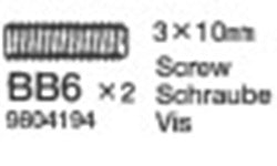 19804194 TAMIYA 3X10MM SOCKET SCREW (X2)