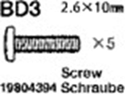 19804394 TAMIYA 2.6X10MM BINDING SCREW BK(5PCS)