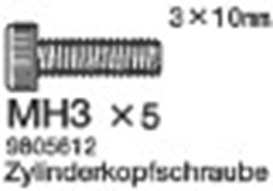 19805612 TAMIYA 3X10MM CAP SCREW (5 PCS.)