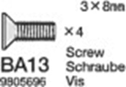 19805696 TAMIYA 3X8MM COUNTERSUNK SCREW(4PCS.)