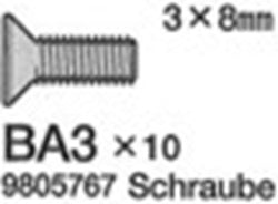 19805767 TAMIYA 3X8MM HEX.COUNTERSUNKSCREW(10)