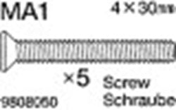 19808050 TAMIYA 4 X 30 MM ALU C. HEAD SCREW (5)