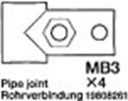 19808261 TAMIYA PIPE JOINT (4 PCS.) FOR 58441