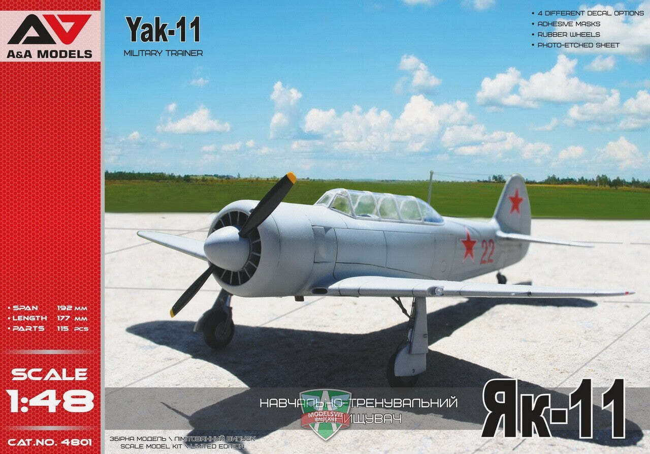 A&A Models 1/48 YAK-11 Plastic Model Kit [4801]