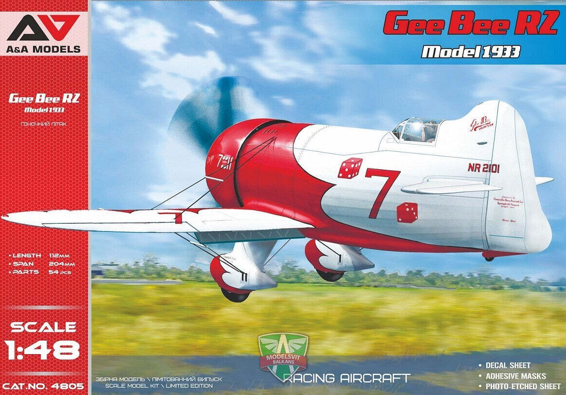 A&A Models 1/48 Gee Bee R2 (1933 version) Plastic Model Kit [4805]