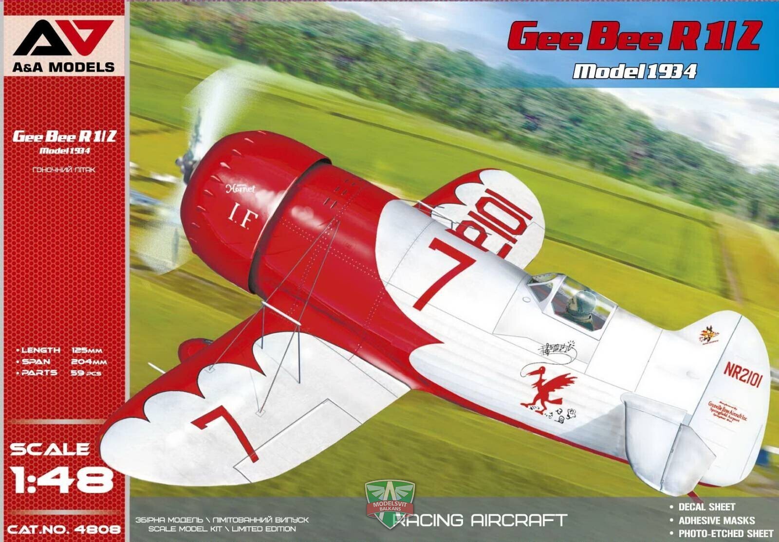 A&A Models 1/48 Gee Bee R1/R2 (1934-1935 release) Plastic Model Kit [4808]