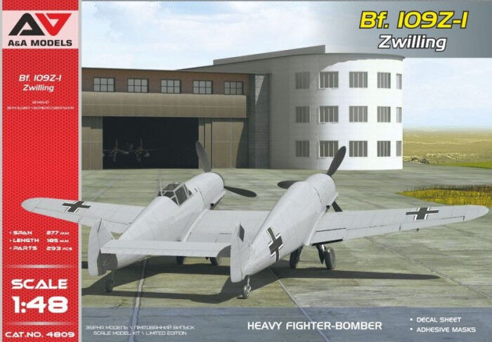 A&A Models 1/48 Bf.109 Z-1 "Zwilling" Plastic Model Kit