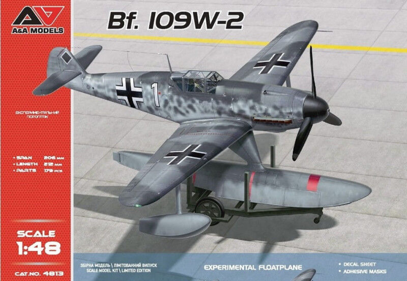 A&A Models 1/48 Bf.109W2 experimental floatplane Plastic Model Kit