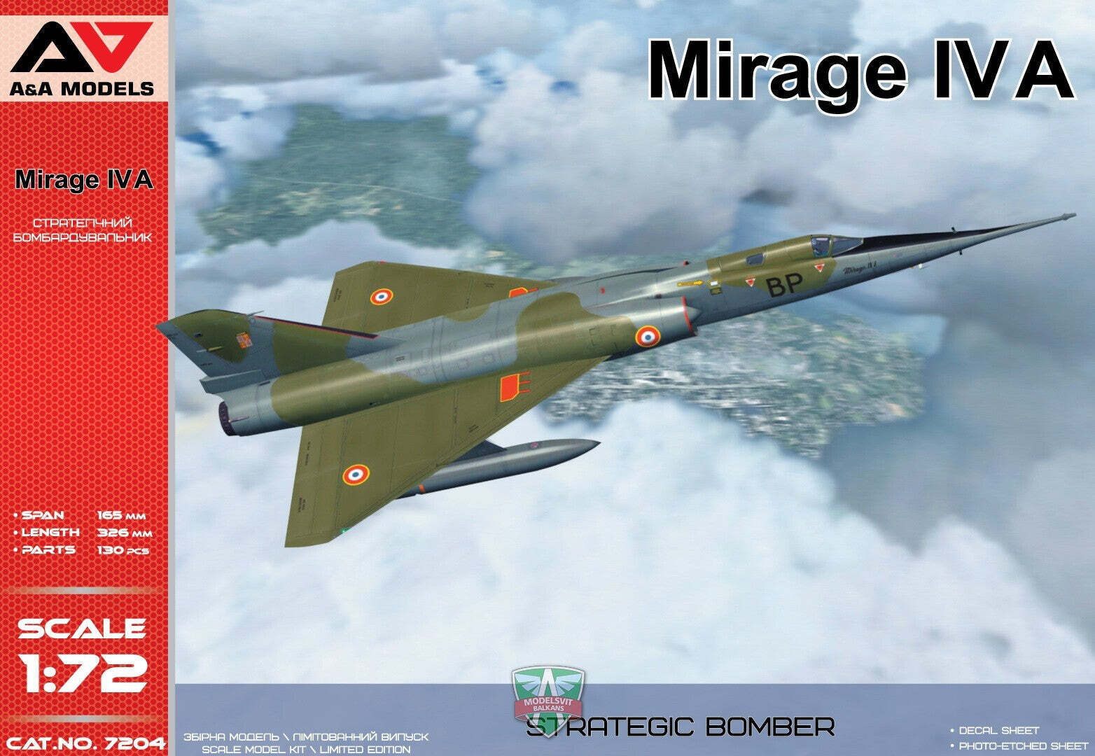 A&A Models 1/72 Mirage IV Plastic Model Kit [7204]