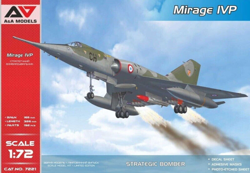 A&A Models 1/72 Mirage IVP with ASMP nuclear missile Plastic Model Kit
