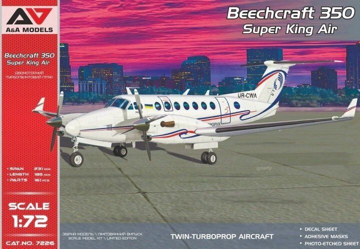 A&A Models 1/72 Beechcraft 350 " King Air" Plastic Model Kit