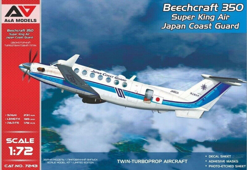 A&A Models 1/72 Beechcraft 350 (Japan Coast Guard) Plastic Model Kit
