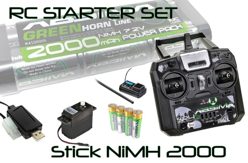 Absima RC Starter Set "Stick NiMH 2000"