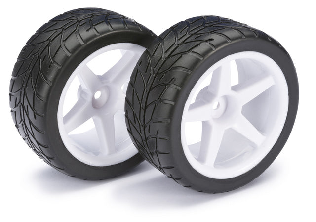 AB2500008 Absima Wheel Set Buggy "5-Spoke / Street" rear white 1:10 (2)