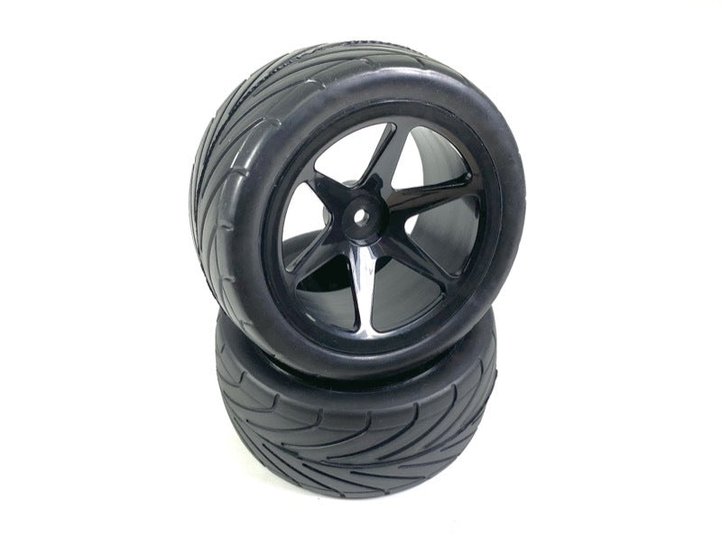 AB2500019 1:10 Buggy Wheel Set 6-Spoke/Street rear black (2)