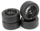 AB2510001 Wheel Set Onroad "20 Spoke / Slick" black 1:10 (4 pcs)