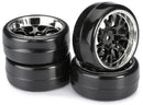 AB2510041 Absima Wheel Set Drift LP " Comb / Profile B" black/chrome 1:10 (4 pcs)