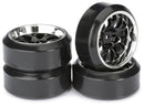 AB2510042 Absima Wheel Set Drift LP " Comb / Profile C" black/chrome 1:10 (4 pcs)
