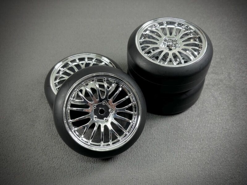 AB2510053 Absima 1:10 Drift Wheel Set "The Pimp" chrome (4) ABSIMA
