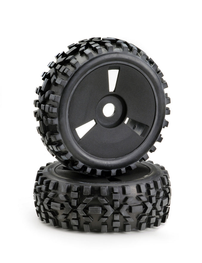 AB2520018    Wheel Set Buggy Disc "Dirt" black 1:8 (2)