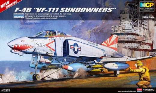 ACA-12232 Academy 1/48 F-4B "VF-111 Sundowners" Phantom II MCP Plastic Model Kit [12232] Academy