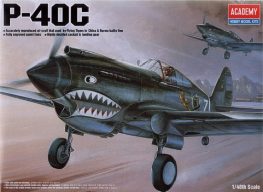 ACA-12280 Academy 1/48 P-40C Warhawk Plastic Model Kit [12280]