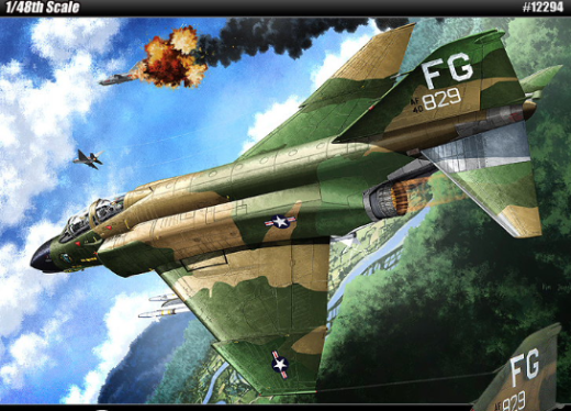 ACA-12294 Academy 1/48 F-4C "Vietnamese War" Phantom II Plastic Model Kit [12294] Academy