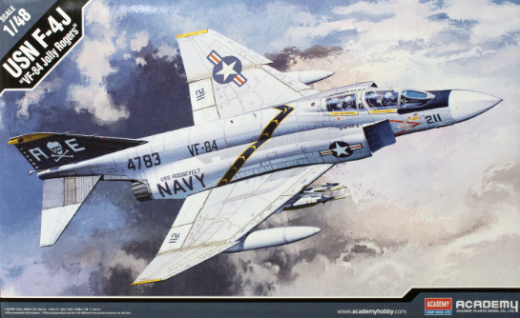 ACA-12305 Academy 1/48 F-4J "VF-84 Jolly Rogers" Phantom II Plastic Model Kit [12305] Academy