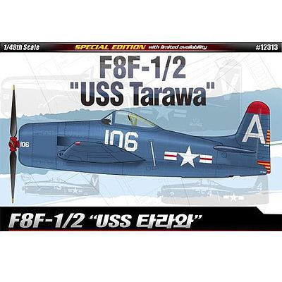 ACA-12313 Academy 1/48 F8F-1/2 "USS Tarawa" Le: Bearcat Plastic Model Kit [12313] Academy