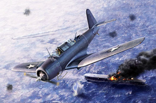 ACA-12324 Academy 1/48 SB2U-3 "Battle of Midway" Plastic Model Kit [12324]