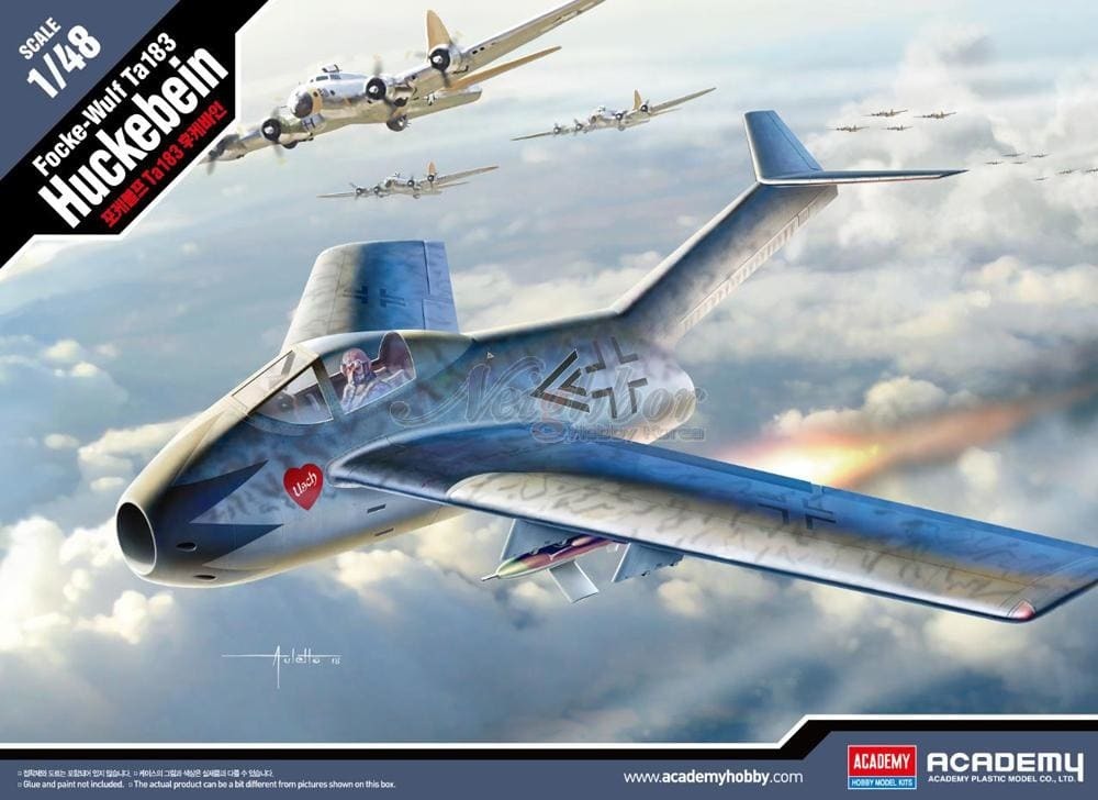 ACA-12327 Academy 1/48 Focke-Wulf Ta-183 Huckebein Plastic Model Kit [12327] Academy