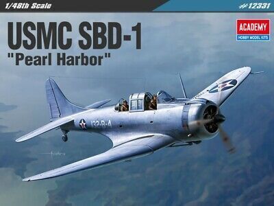 ACA-12331 Academy 1/48 USMC SBD-1 "Pearl Harbour" Plastic Model Kit [12331]