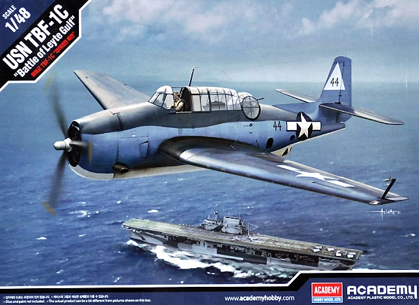 ACA-12340 Academy 1/48 USN TBF-1C Avenger "Battle of Leyte Gulf" Plastic Model Kit [12340] Academy