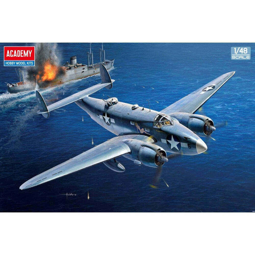 ACA-12347 Academy 1/48 USN PV-1 "Solomon Islands Theatre" Plastic Model Kit [12347]*Aus Decals* Academy
