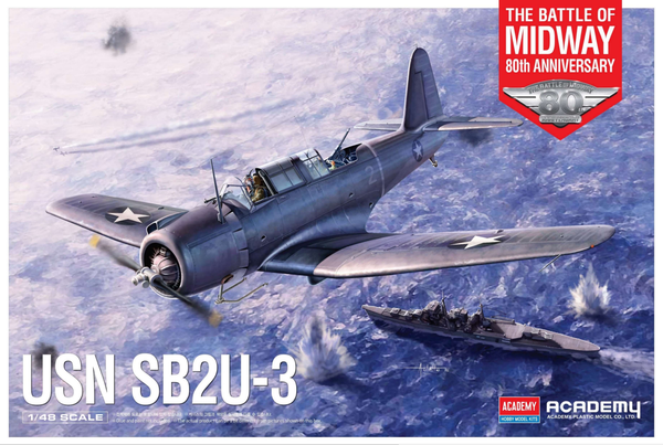 ACA-12350 Academy 1/48 USN SB2U-3 "Battle of Midway" 80th Anniversary Plastic Model Kit