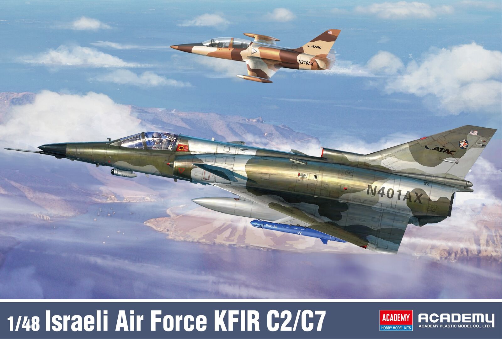 Academy 1/48 Israeli Air Force KFIR C2/C7 Plastic Model Kit
